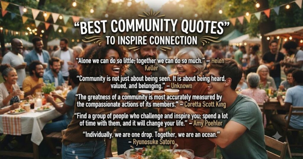 Best Community Quotes to Inspire Connection