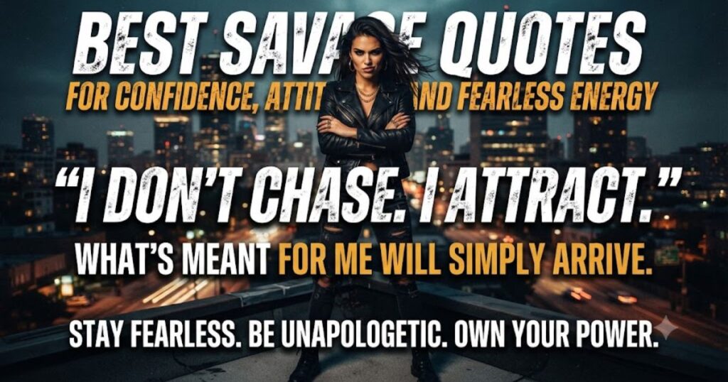 Best Savage Quotes for Confidence, Attitude, and Fearless Energy