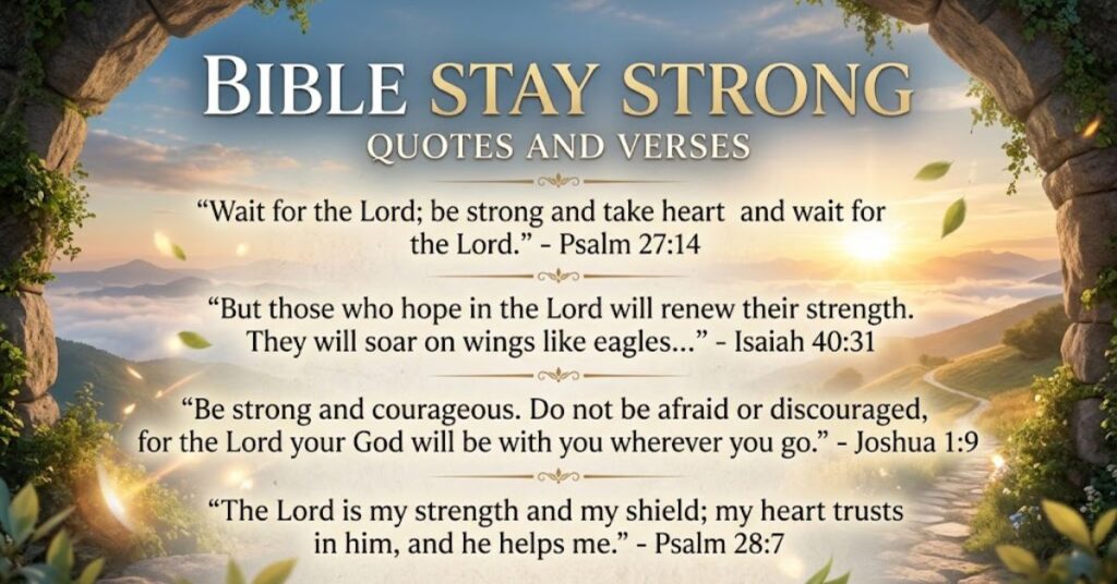 Bible Stay Strong Quotes and Verses