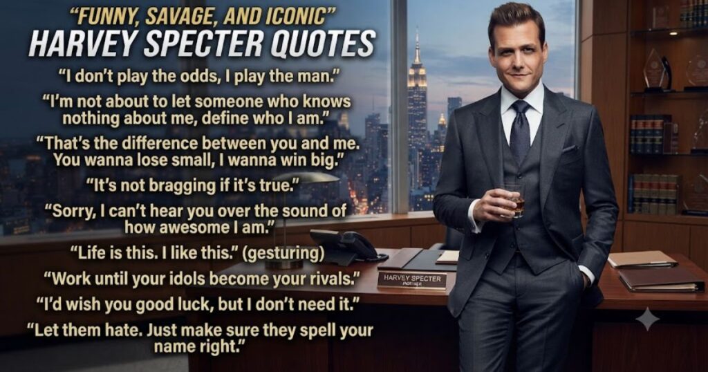 Funny, Savage, and Iconic Harvey Specter Quotes