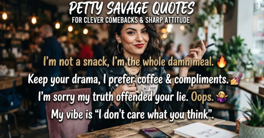 Petty Savage Quotes for Clever Comebacks and Sharp Attitude