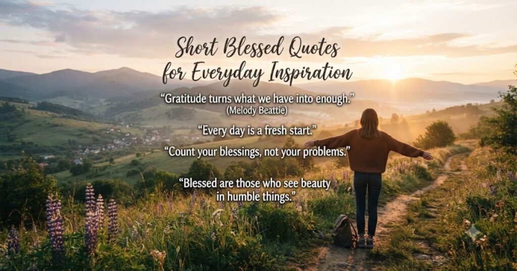 Short Blessed Quotes for Everyday Inspiration