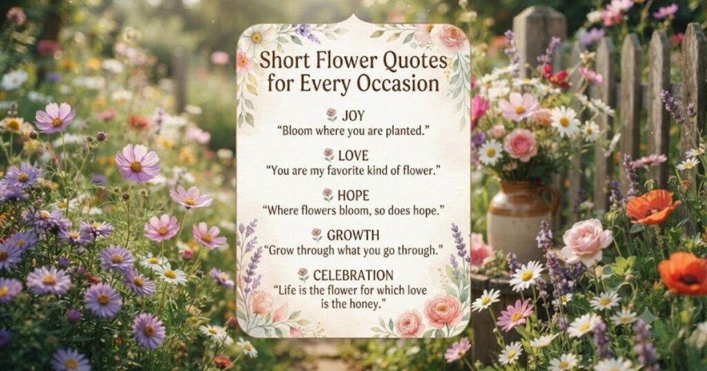 Short Flower Quotes for Every Occasion