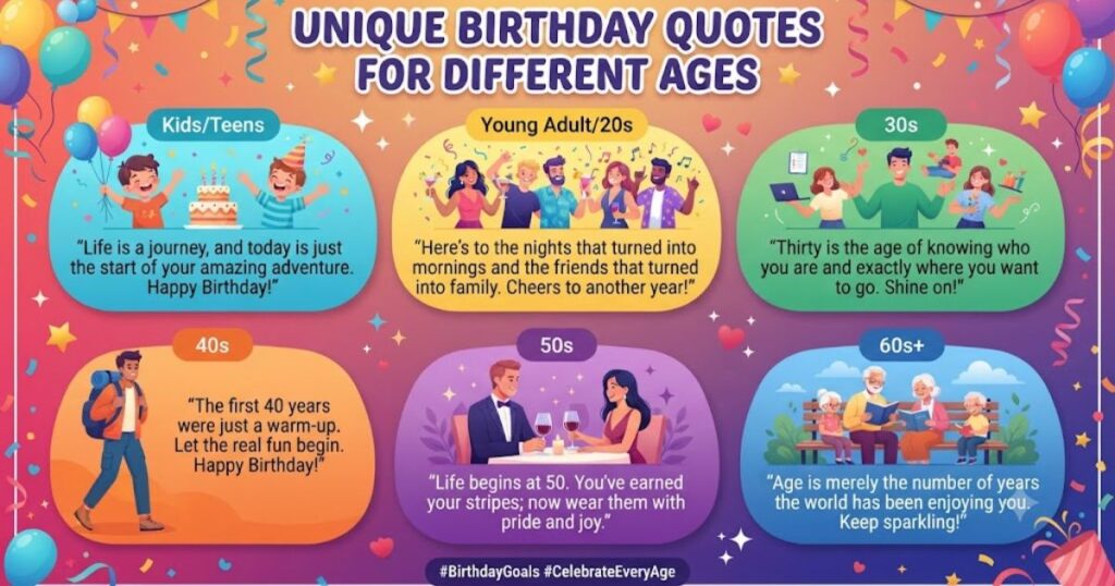 Unique Birthday Quotes for Different Ages