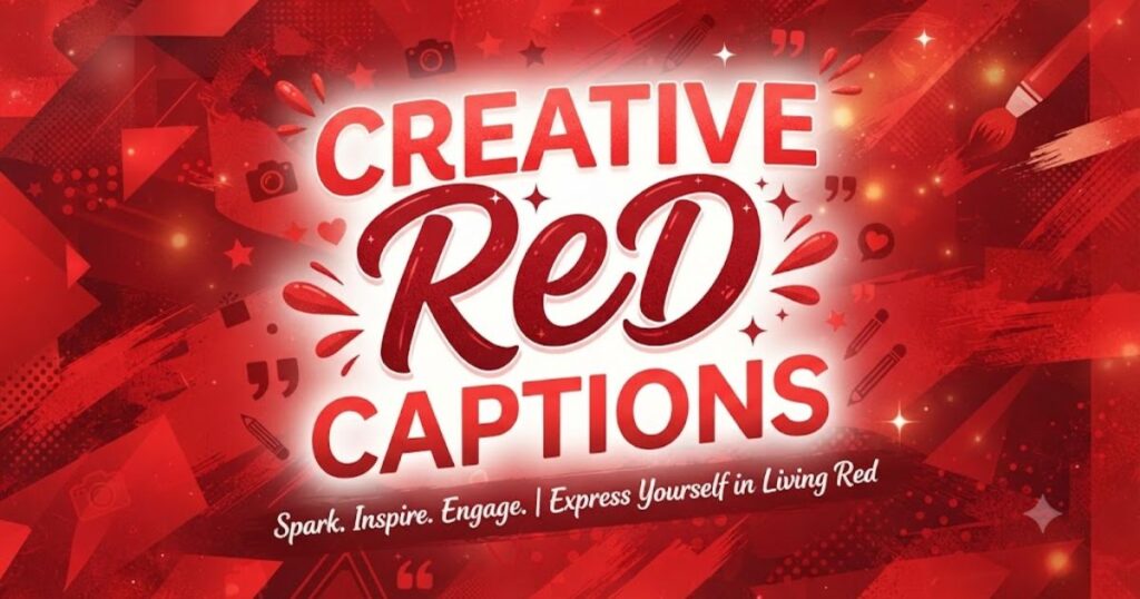 Creative Red Captions
