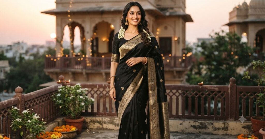 Black Saree Captions for Instagram Posts