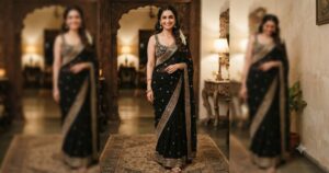 black saree quotes for instagram