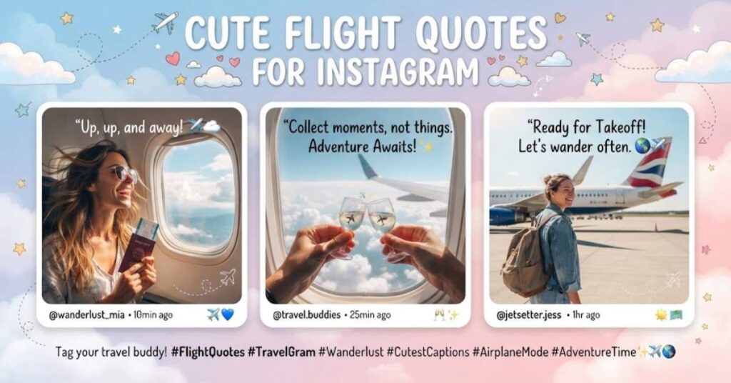 Cute Flight Quotes for Instagram
