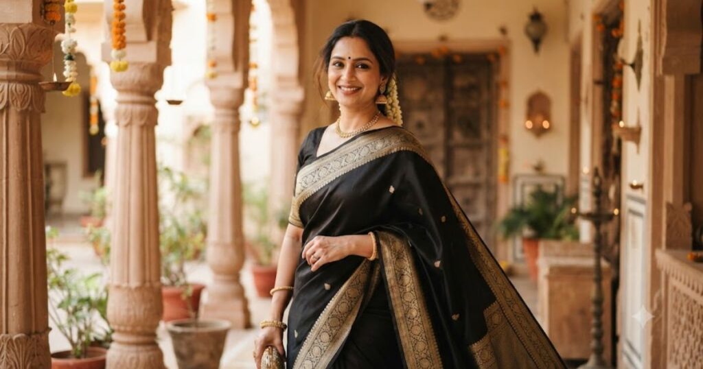 Traditional Black Saree Quotes