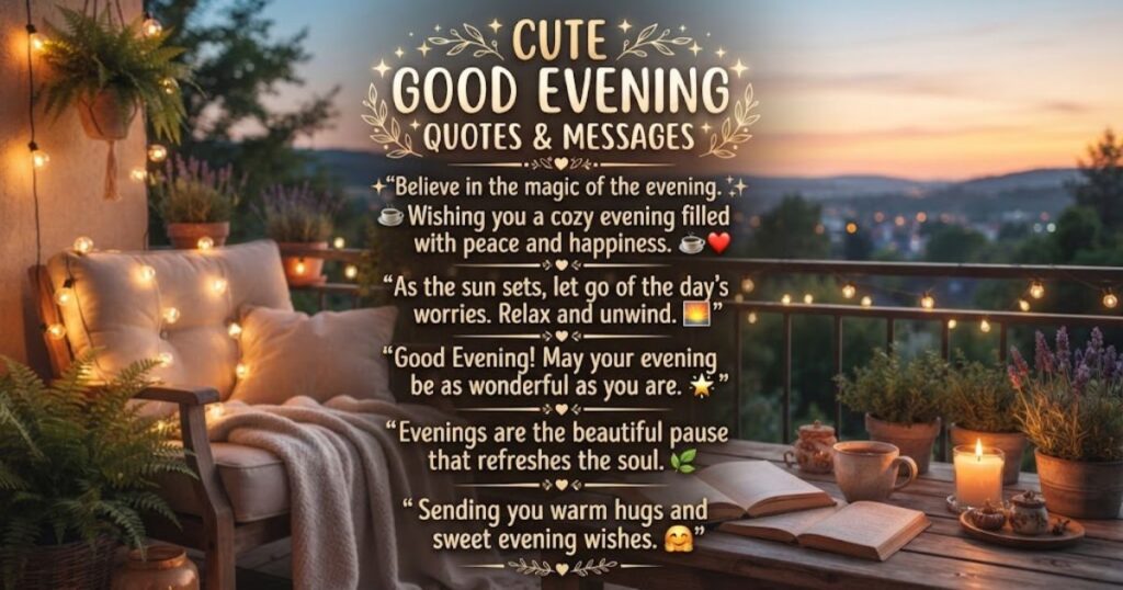 Cute Good Evening Quotes and Messages