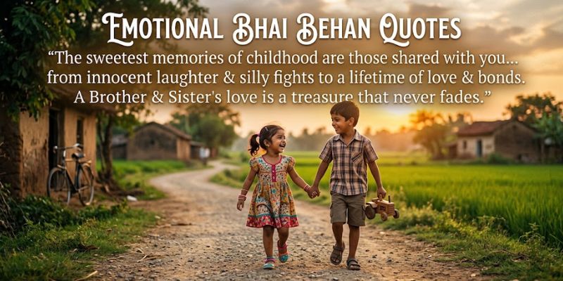 Emotional Bhai Behan Quotes About Childhood Memories