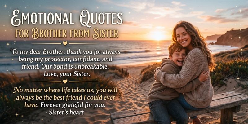 Emotional Quotes for Brother From Sister