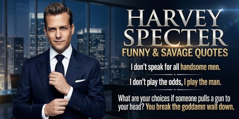 Harvey Specter Funny and Savage Quotes