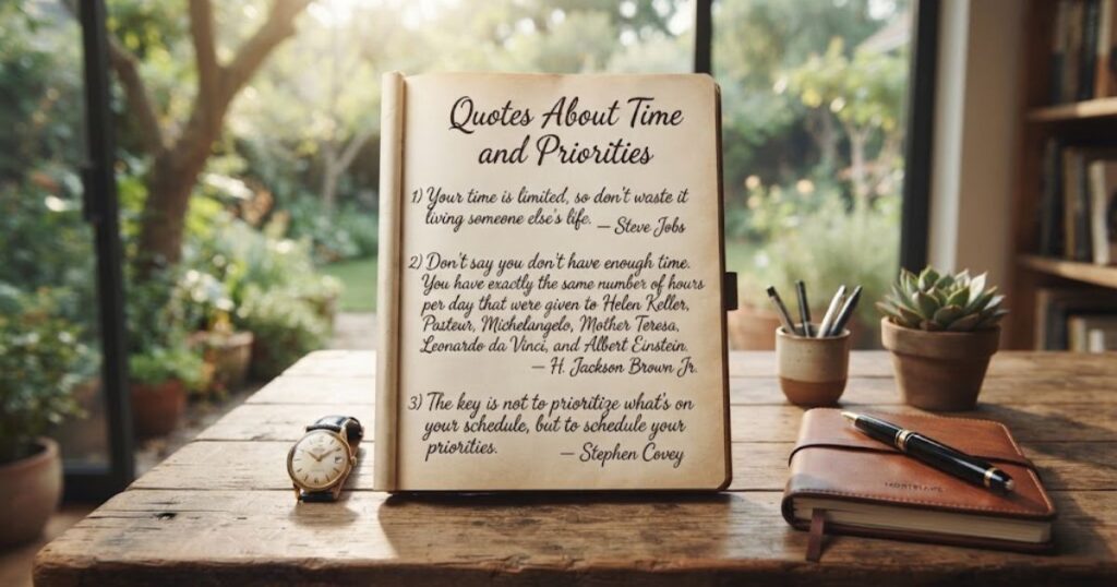 Quotes About Time and Priorities