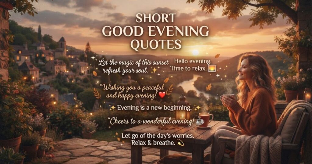 Short Good Evening Quotes for Quick Sharing