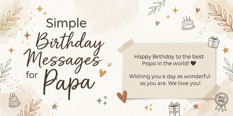 Simple Birthday Messages for Papa