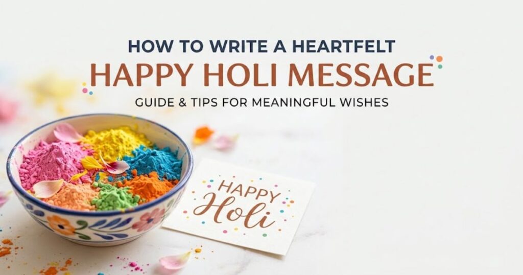 How to Write a Heartfelt Happy Holi Message