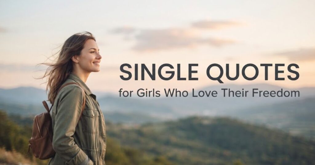 Single Quotes for Girls Who Love Their Freedom